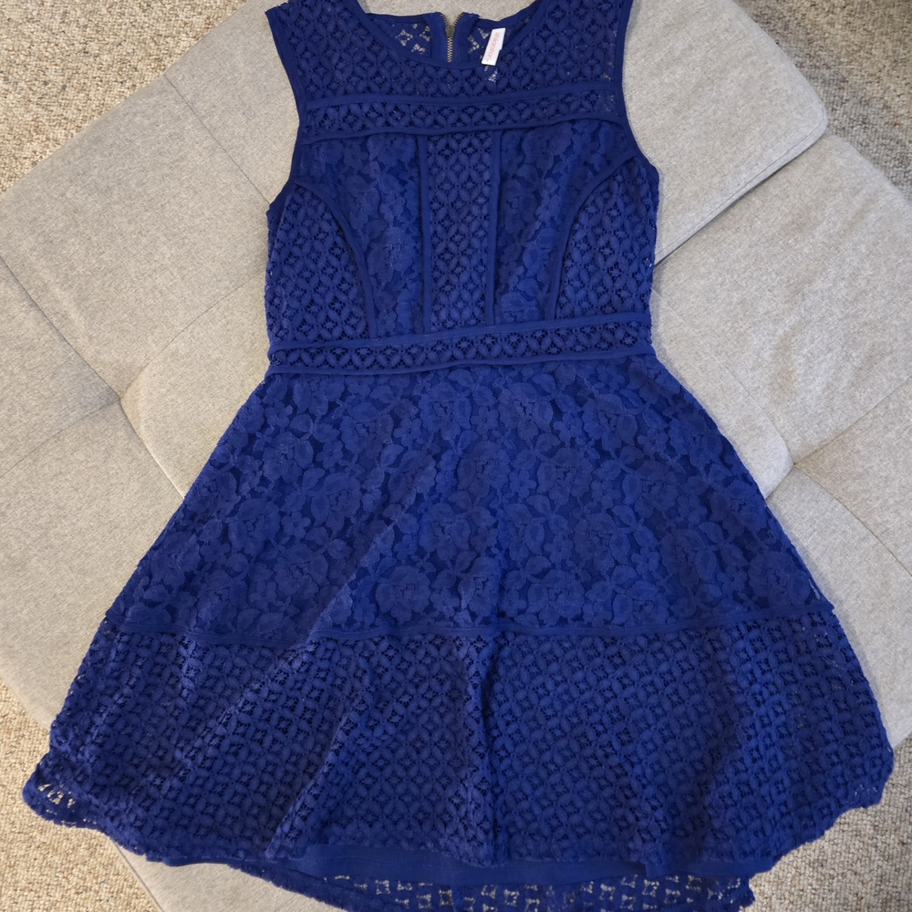 Xhilaration Navy Lace Mini Dress